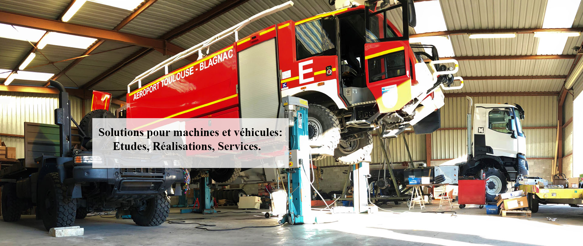 Solutions pour machines et véhicules: Etudes, Réalisations, Services.